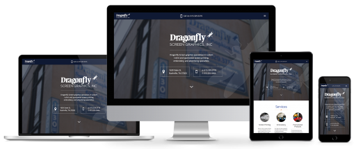 Dragonfly Screen Graphics Responsive web design