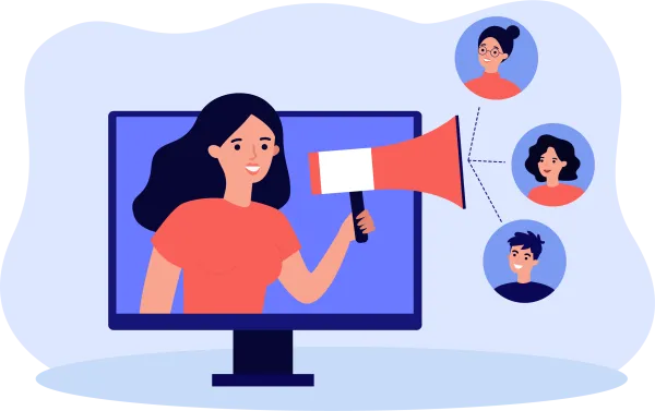 graphic illustration representing friend referral