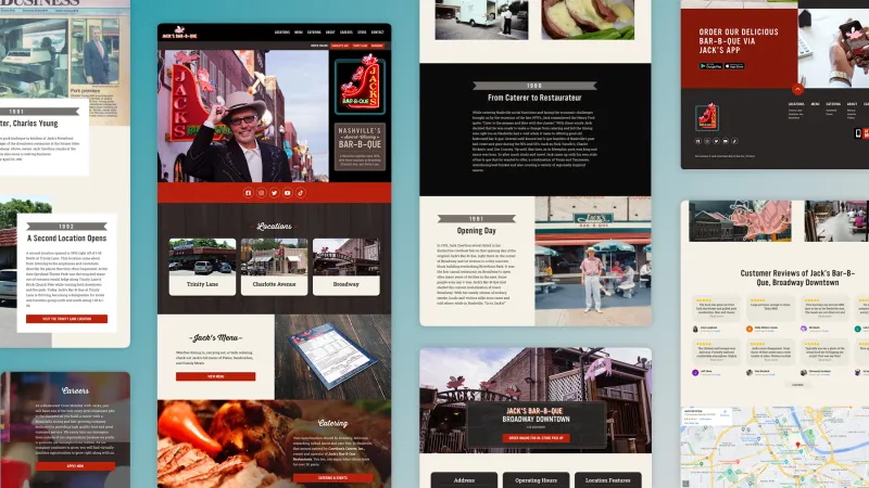 Jack’s Bar-B-Que website screens