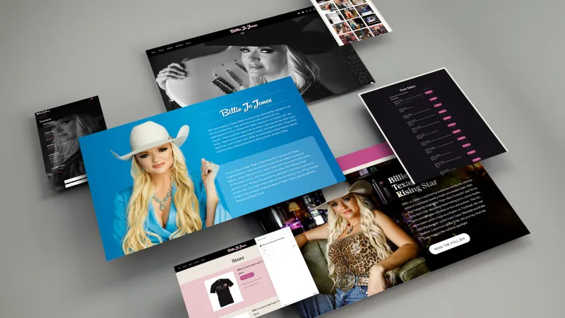 Billie Jo Jone case study mockup