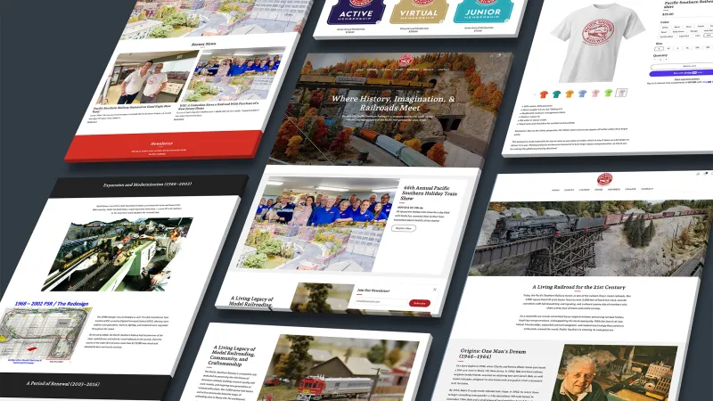 Pacific Southern Railway Shopify website case study