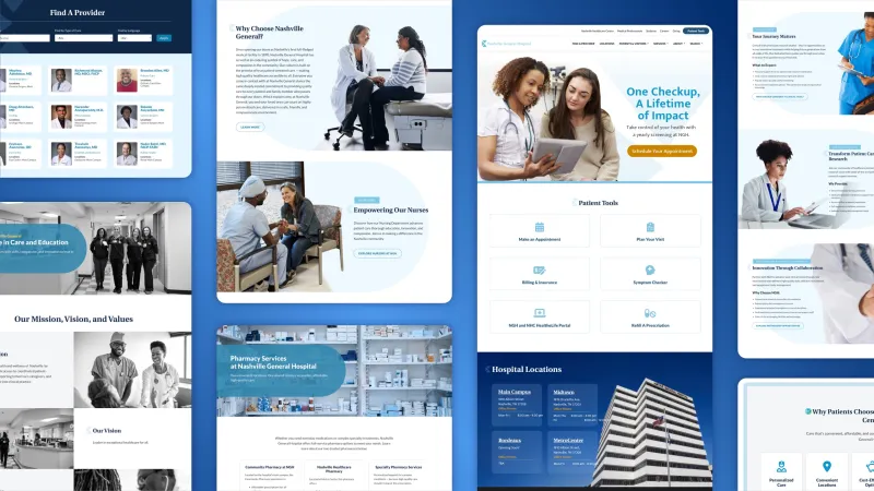Nashville General Hospital site screens