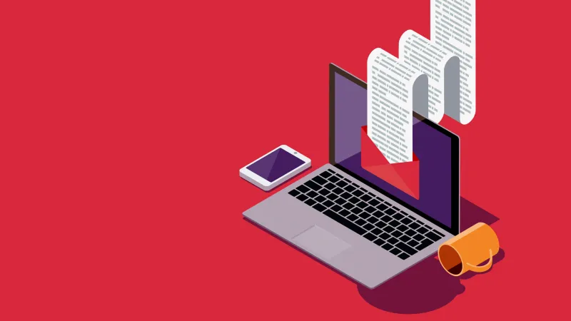 image of a laptop showing text content that's too long