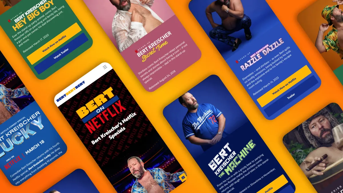 Bert Kreischer website on mobile devices