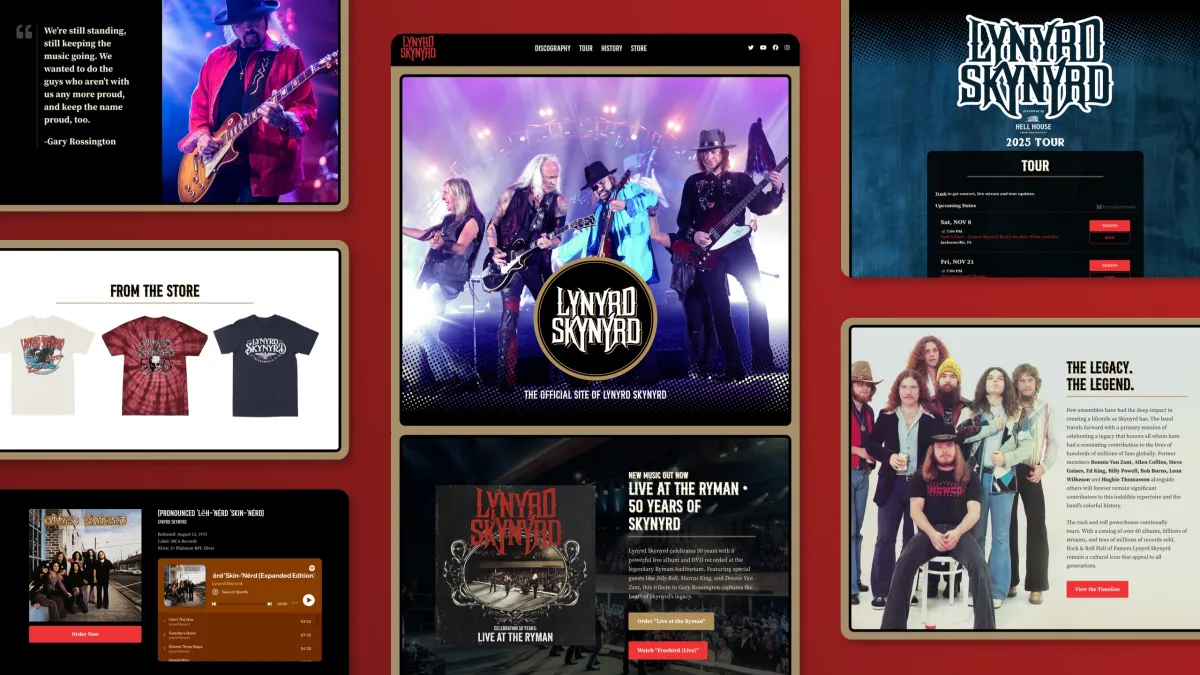 Lynyrd Skynyrd home page design