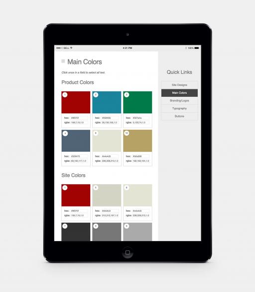 HTML Style guide contains palettes, fonts, and creative files Edgenet HTML Style Guide