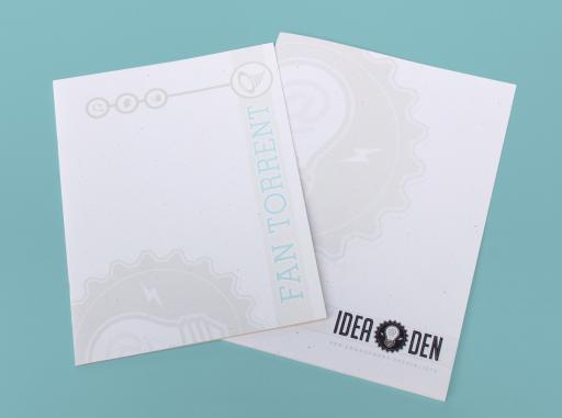Idea Den folder and brochure insert