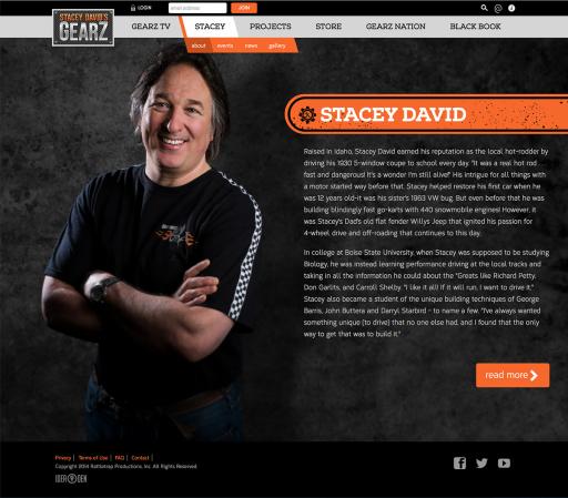 SteceyDavid.com bio page StaceyDavid.com bio, responsive drupal website design