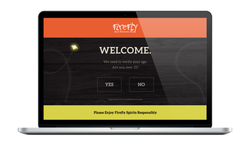 "Le Gate", a custom Drupal module, is an age gate solution built for Firefly Spirits.