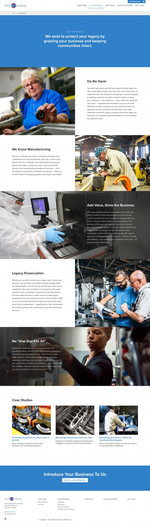 Our Approach page Our Approach page