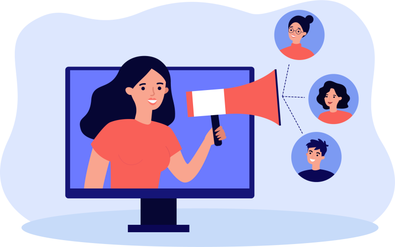 graphic illustration representing friend referral