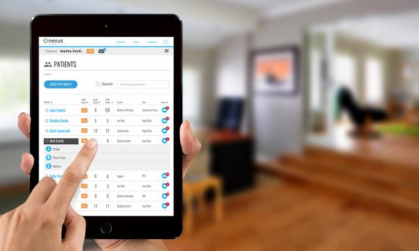 Nexus Disease Management software on a tablet