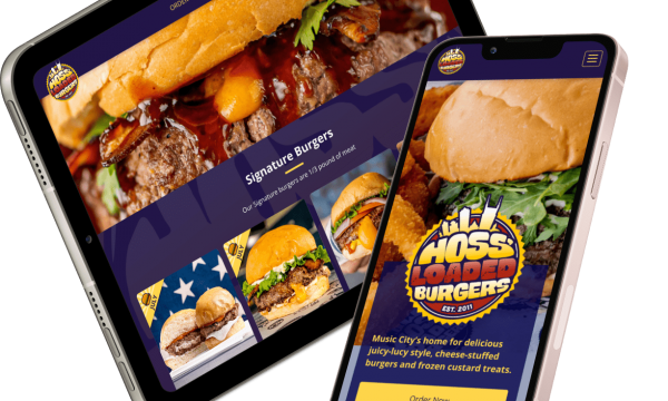 Hossburgers.com on mobile devices
