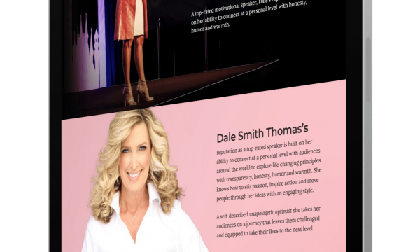 Dale Smith Thomas website on iPad