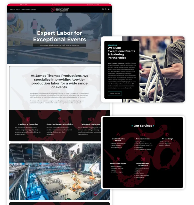 James Thomas Productions website